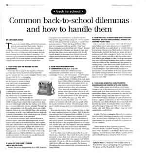 Article: Common back-to-school dliemmas and how to handle them