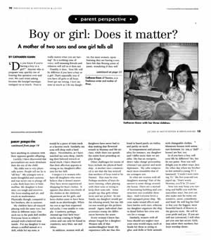 Article: Boy or girl: Does it matter?